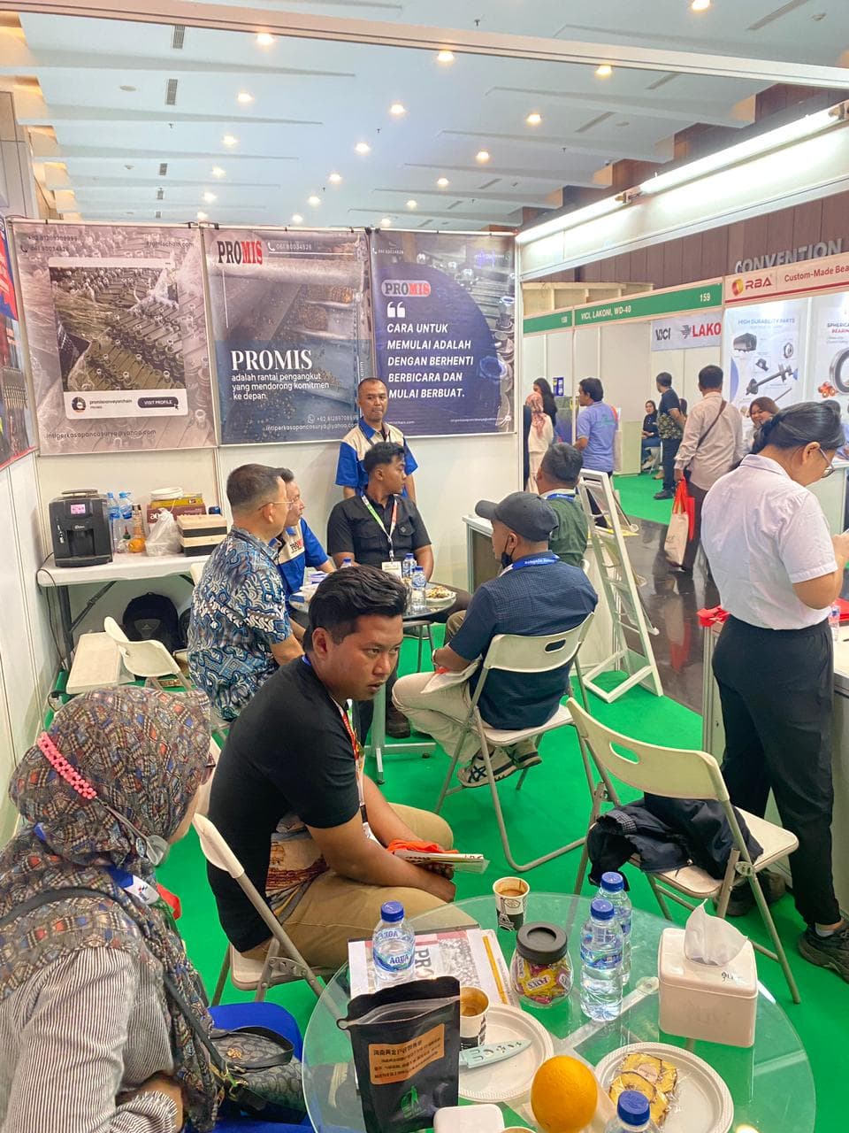 Konsultasi Teknis pada Palmex 2025 — fasilitas Promis Chain supplier rantai conveyor Indonesia